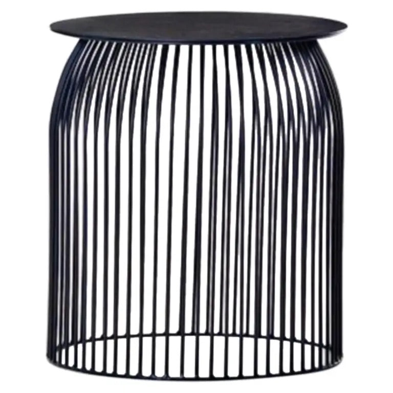 Black Wire Base Accent Table