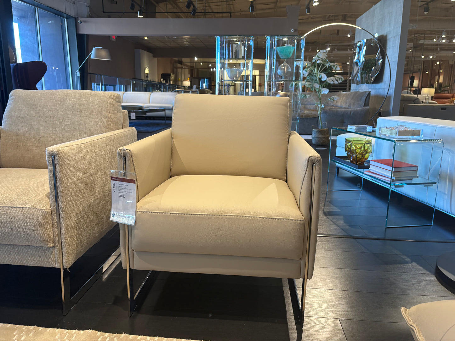 Leather Creme Armchair