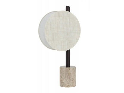 Wood and Marble Table Lamp