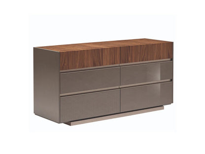 Dual Tone Wood Dresser w/ Mirror