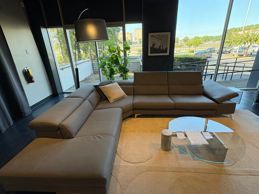 Coffee Leather Sectional