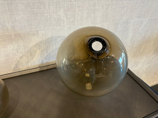 Amber Glass Sphere Vase