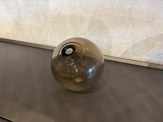 Small Amber Glass Sphere Vase