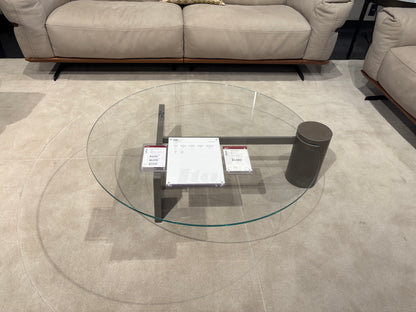 Glass Top Marble Coffee Table (Bronze)