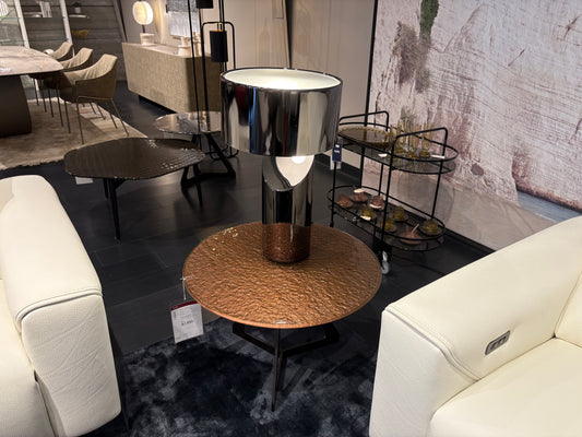 Copper Brown Glass Cocktail Table