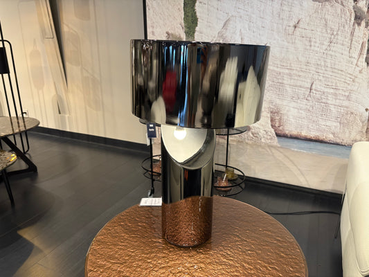 Black Chrome Reflective Table Lamp