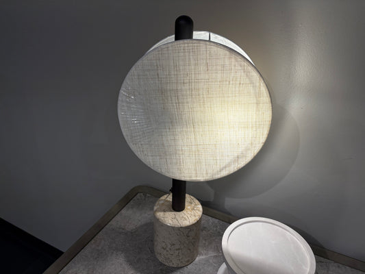 Wood and Marble Table Lamp