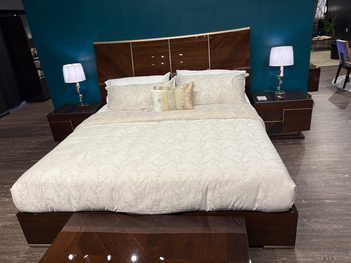 Coffee Walnut King Sized Bed
