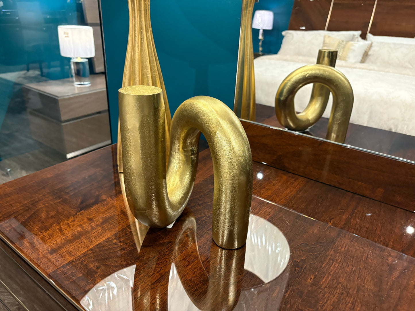 Curvy Gold Decorative Sculpture