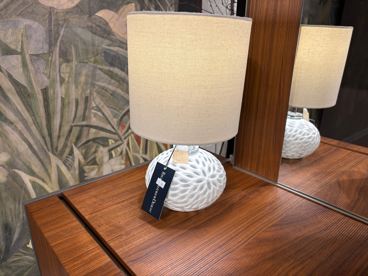 White Webbed Table Lamp