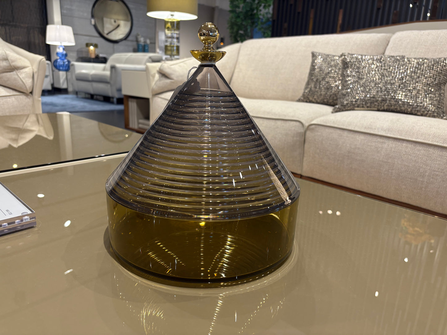 Gold and Green Conical Decoration