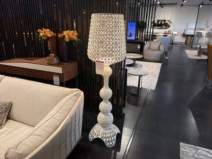 Intricate White Laced Floor Lamp