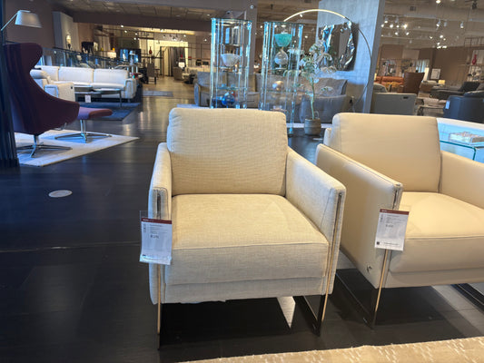 Fabric Creme Armchair