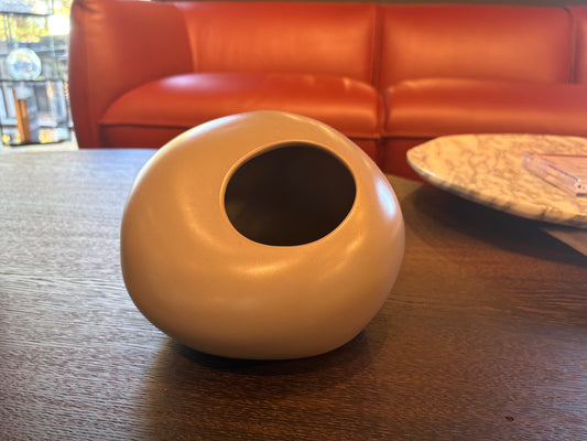 Round Brown Decorative Vase