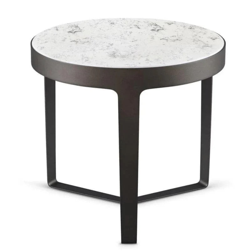 Circular Marble End Table