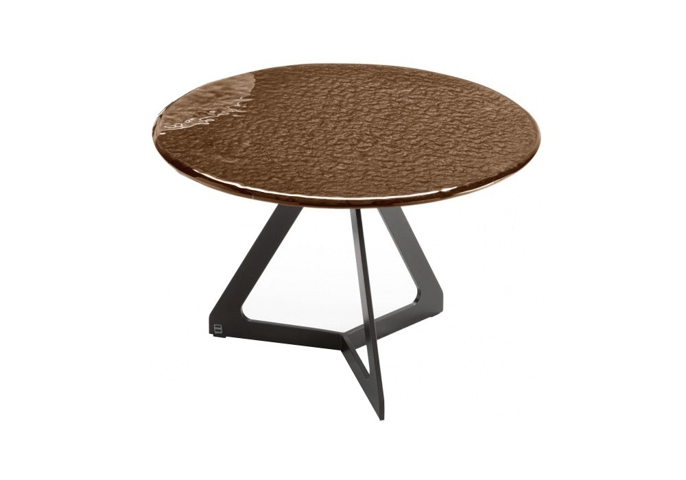 Brilliant Brown Glass Cocktail Table