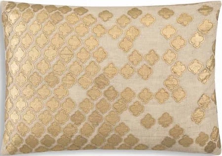 Gold Accented Decorative Pillow